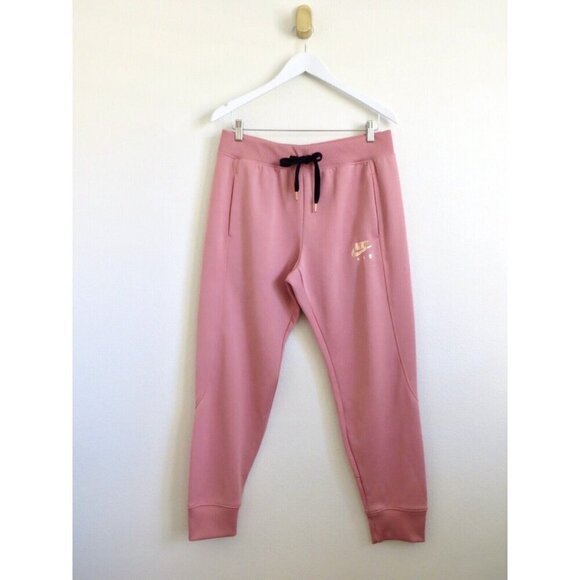 NEW! Nike Air Metallic Rose Gold Phantom Tapered Jogger Pants Pink SZ L - Picture 2 of 6